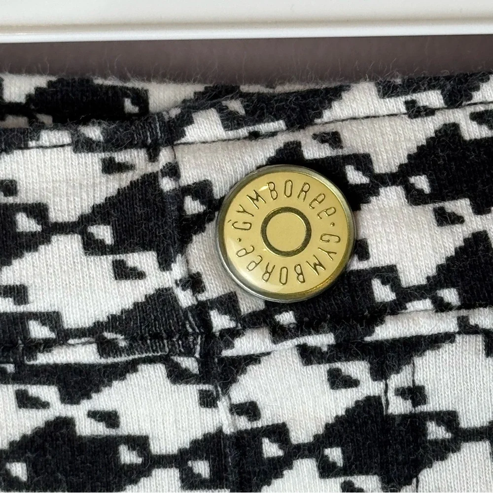 Olivia x Gymboree Black White Houndstooth Leggings 2T